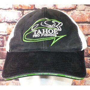 Tahoe Pro Fishing Black & White Trucker Hat With Mesh Back & Embroidered Design